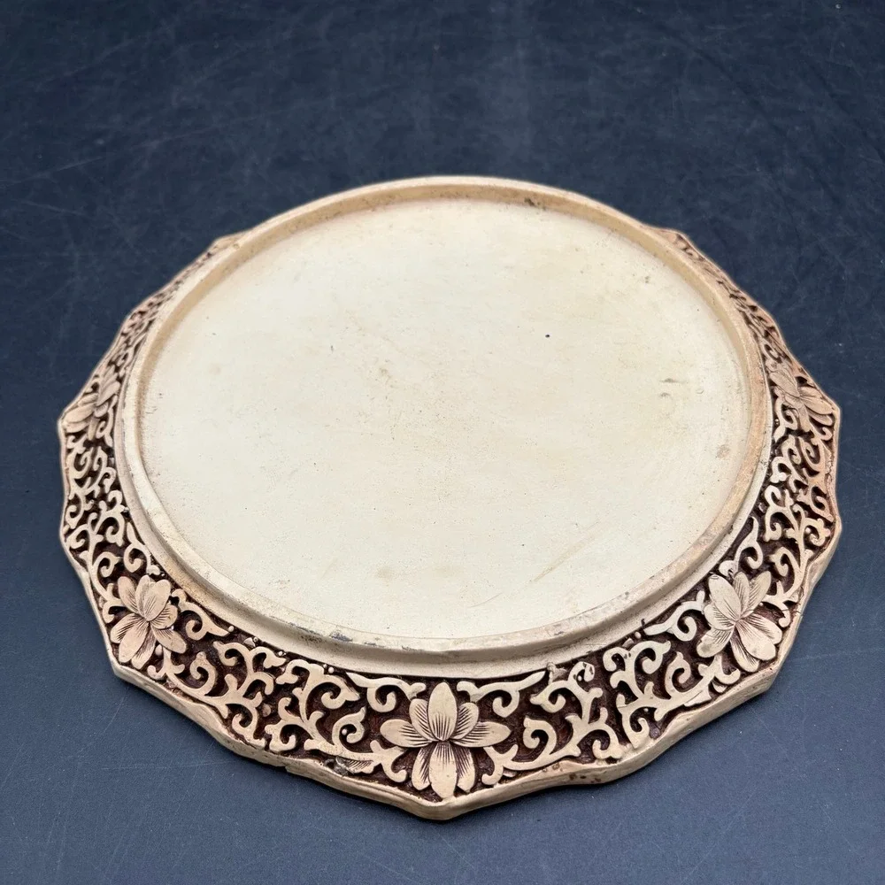 Vtg 1982 Dynasty Plate Arnat Imports Landscape Scalloped Floral Border Raised 9
